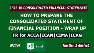 How To Prepare Consolidated Statement of Financial Position IFRS 10  FR ACCA ICAN ICAG CIMA [upl. by Most534]