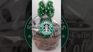 A basket filled with Starbucks coffee and coffee cups is the perfect gift idea with friends☕ [upl. by Gosser269]