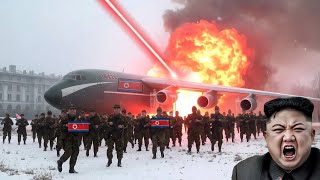 30 MINUTES AGO Kim Jongs IL76 jet and North Korean soldiers DOWN after being hit by a missile [upl. by Ezzo750]