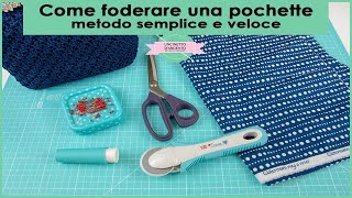 Come foderare pochette con chiusura clic clac metodo per principianti  Uncinetto dargento [upl. by Olyhs]