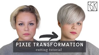 PIXIE HAIRCUT  tutorial by SANJA KARASMAN [upl. by Olfe]