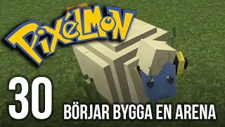 Börjar bygga en arena  Minecraft Pixelmon  30 [upl. by Mokas]