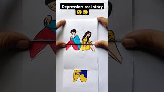 Depression real story 😥😮 storyart boyssadstory sadreality depression KhushiDrawingAcademy1 [upl. by Debbra241]