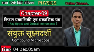 संयुक्त सूक्ष्मदर्शी Compound Microscope Class 12 Ncert Physics plsirchitrangi [upl. by Einnim]