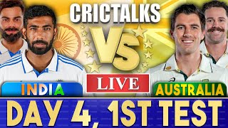 Live IND Vs AUS Day 4  1st Test  Live Scores amp Commentary  India vs Australia  3rd Session [upl. by Lesko829]