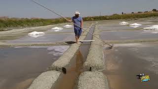 5 Le circuit de leau dans les salines de Guérande film Le sel lor blanc de la Bretagne AEspern [upl. by Lunette268]