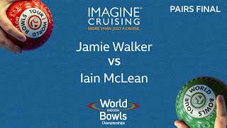 World Indoor Bowls Championship 2024 Jamie Walker vs Iain McLean  Day 11 Match 3 [upl. by Napra]