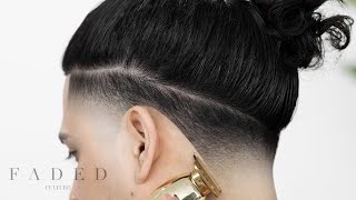 TAPER FADE FOR MAN BUN TUTORIAL [upl. by Stephanus]