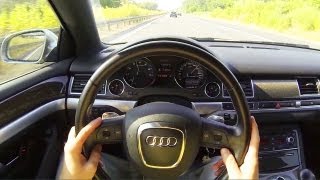 Audi S8 Acceleration Onboard POV Autobahn Drive Sound V10 4E A8 V10 Autostrada Kickdown [upl. by Eneg316]