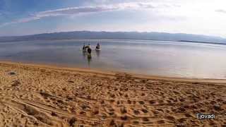 Camping Zaton Croatie horse riding and speedboat fun Drone action [upl. by Akinal]