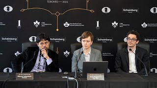 Fabiano Caruana vs Hikaru Nakamura  Postgame Press Conference  Round 1  FIDE Candidates [upl. by Eitac]