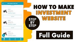 How To Develop An Investment App  Investment App Daily Income [upl. by Grory]