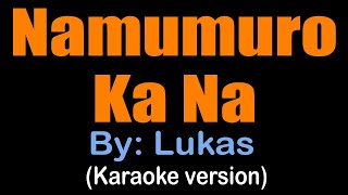 NAMUMURO KA NA Lukas karaoke version [upl. by Stedmann]