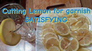 ASMR Cutting Lemon for garnish satisfying foodgarnish refreshing [upl. by Aniraad]