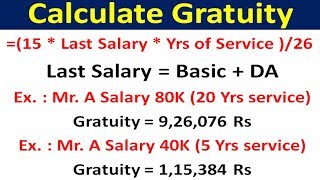 How to Calculate Gratuity  Gratuity calculator for Private Sector  Gratuity Kitni Milti Hai [upl. by Nerw]