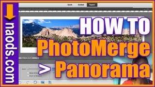 How to Merge Photos using Photomerge Panorama in Photoshop Elements [upl. by Yellac962]