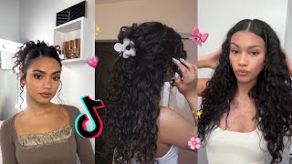 Easy and cute hairstyles for curly hair🎀 ￼ [upl. by Porter606]