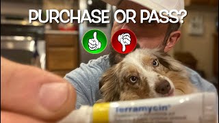 Review of Terramycin Antibiotic Ointment Eye Infection Treatment For Pets [upl. by Akamahs]