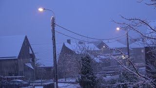 Sneeuw 30 november 2017 snow in Belgium 4K UHD [upl. by Nosloc]