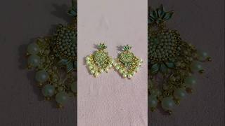 Diy Party Earrings 🤩😱creativetrendyart youtubeshorts weddingseasonjwellery jewellarymaking [upl. by Atnom]