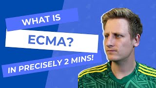 What is ECMA What is ECMA script  2min explanation of how ECMA is related to Javascript [upl. by Ludewig]