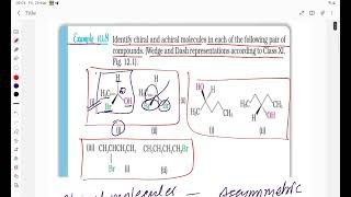 Identify chiral and achiral molecules in each of the following pair ofcompounds [upl. by Anrahc]