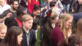 Bon Odori by NihonJin Kai  Group Dance  Copenhagen Sakura Festival 2016 [upl. by Osterhus]