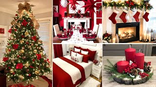 🎄100 IDEAS DE DECORACIÓN NAVIDEÑA 2024  TENDENCIAS DECORACIÓN NAVIDAD CON COLOR ROJO 🎄 [upl. by Artcele2]