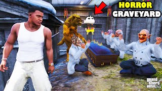 Franklin Went Inside THE HORROR GRAVEYARD In GTA 5  SHINCHAN and CHOP [upl. by Nadaba]