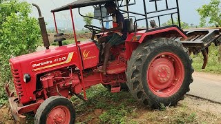 Mahindra 415 di tractor goes to 9piont spring cultivater pulling in farmland  Mohantractorslife [upl. by Miltie]