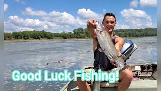 Quick Trotline for Catfish Setup  Missouri River [upl. by Aicile]