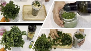 Vegan Parsley Pesto parsley homegrown vegancheese vegan [upl. by Egbert]