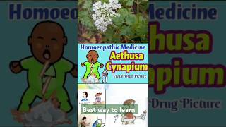 AETHUSA CYNAPIUM  HOMEOPATHIC MATERIA MEDICA ytshorts homeopathicmedicin [upl. by Abelard853]