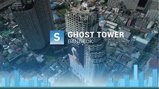 Bangkok Highrise Ghost Tower aka Sathorn Unique Tower Aerial 4K Drone View [upl. by Oler529]