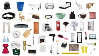 English Vocabulary  100 HOUSEHOLD ITEMS [upl. by Nylsej]