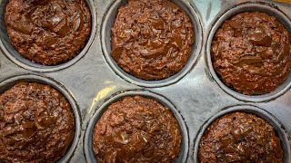 MUFFINS DOUBLE CHOCOLAT PROTEINES  RECETTE SPORT HEALTHY [upl. by Ettegirb]