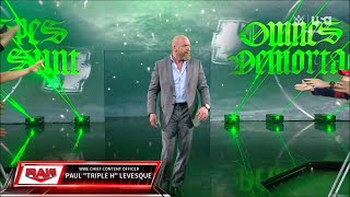 Triple H Entrance  WWE Monday Night Raw April 15 2024 [upl. by Tdnerb97]