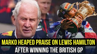 Helmut Marko heaped praise on Lewis Hamilton after winning the British Grand Prix [upl. by Manouch221]