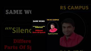 Use Of Silence As Noun And Verb With Examples amp Meaning  Parts Of Speech With Examples shorts [upl. by Alie273]