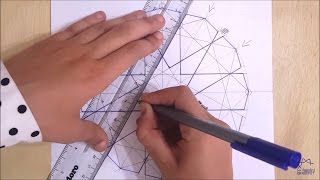 How to draw an Islamic geometric pattern 3  زخارف اسلامية هندسية [upl. by Delainey]