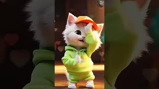 Try not to laugh little cat funny patila dance 🤣😂 aicat dancingcat shorts [upl. by Griseldis]