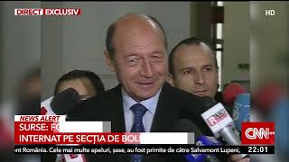 Traian Băsescu a fost internat la Spitalul Militar din Bucureşti [upl. by Areit790]