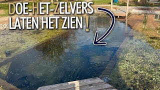 Zelf gemaakte zwemvijver  Doehetzelvers laten hun zwemvijver zien 1 [upl. by Zsamot]