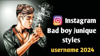 top 25 bad boy username  Instagram unique and styles name  Instagram username [upl. by Mackenie]