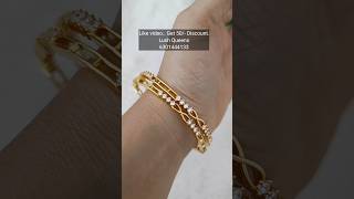 Daimond Replica Bangles  One gram gold bangles  Lush Queens Bridal bangles [upl. by Strauss]