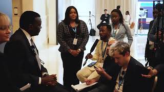 Media briefing on Accelerated Partnership for Renewables in Africa APRA at IRENA 14th Assembly [upl. by Nnaeerb]