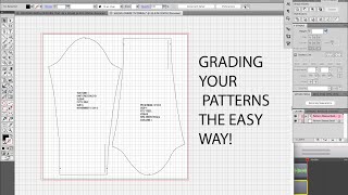 Grade Your Digitized Pattern in Illustrator METHOD 2 [upl. by Ursel]