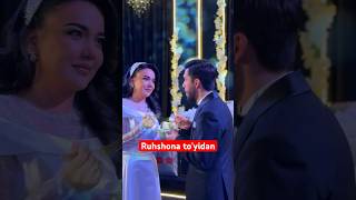 Ruhshona to’yida eriga tort yedirdi newvideo love lazizashokuz youtube wedding shokuz [upl. by Ynna]