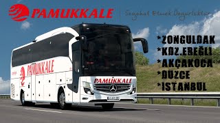 MercedesBenz Travego 16 SHD ile ZonguldakKdzEreğliDüzceİstanbul  ETS2  2K24 MAP [upl. by Dnomyaw6]