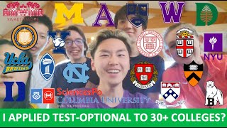 College Decision Reactions 2022  I Applied TestOptional To 30 Colleges International Student [upl. by Nekal]